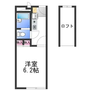 レオパレス大宮【1階】の間取り