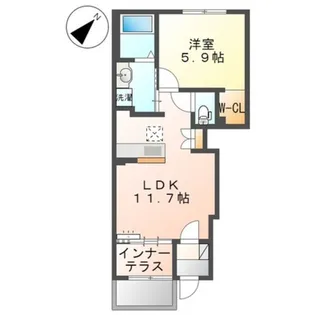 フォルビート ジン【1階】の間取り