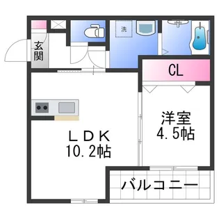 ジーメゾン泉大津エヴァース【2階】の間取り