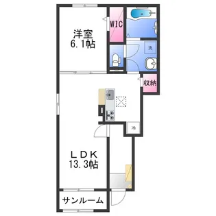 Casa Lino B【1階】の間取り