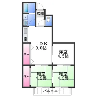 シャトー堺町【3階】の間取り