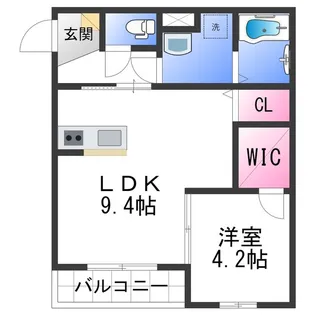 ジーメゾン泉大津エヴァース【2階】の間取り