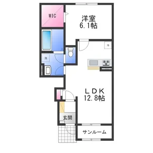 ベルメゾン【1階】の間取り