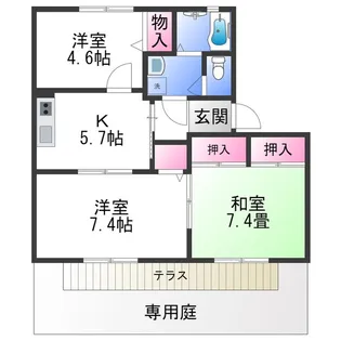 ロージーコート【1階】の間取り