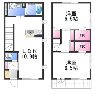 ハイムメゾン高石加茂【1階】の間取り