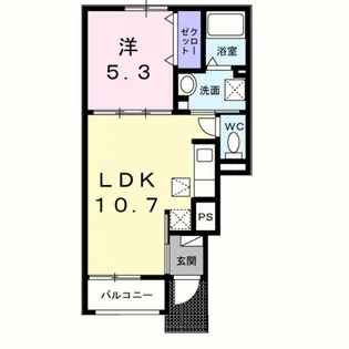 ディアコート 加守【1階】の間取り