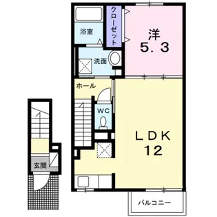 ディアコート 加守【2階】の間取り