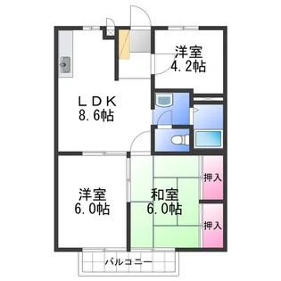 エステートピアエレガン【1階】の間取り