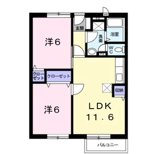 グランピアハイツ【1階】の間取り