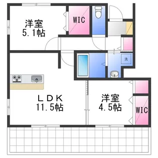 Agapanthus B棟【1階】の間取り