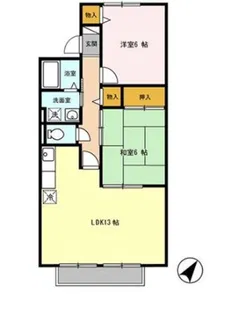 ベルフラワーⅡ【1階】の間取り