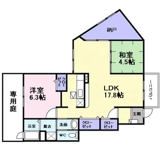 サンリットスクエア【1階】の間取り