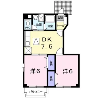 ハピネス【1階】の間取り