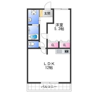 サン・リヴァージュ岸和田【1階】の間取り
