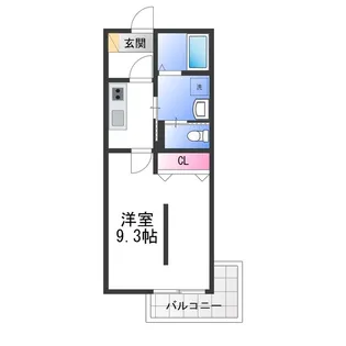 カーサフォルトゥナート岸和田【2階】の間取り