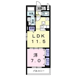 ウェスヴィラ【1階】の間取り