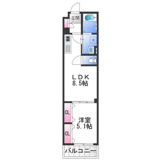 フォレストクリエオーレ高師浜【3階】の間取り