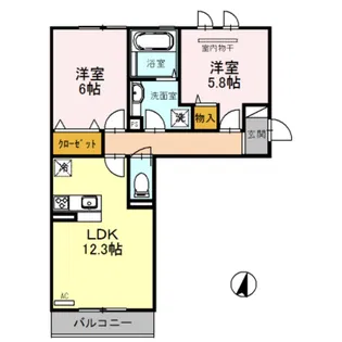 夢彩館Ⅲ【2階】の間取り