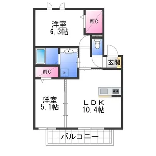 Casa de Luna【1階】の間取り