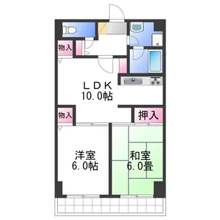 トークストリートアソガワ【2階】の間取り