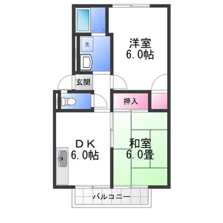 エステートピア上松【2階】の間取り