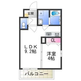 ジーメゾン泉大津ベルビュー【3階】の間取り
