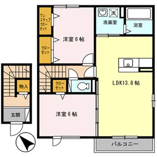 松韻舎 E棟【2階】の間取り