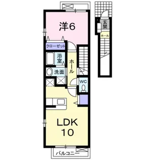 1LDKの間取り画像