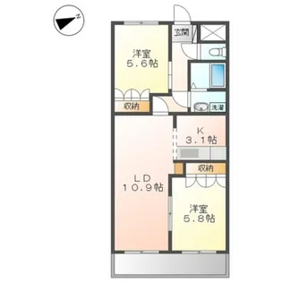 パ・ル・ス 和泉中央【2階】の間取り