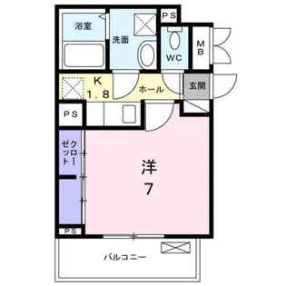1Kの間取り画像