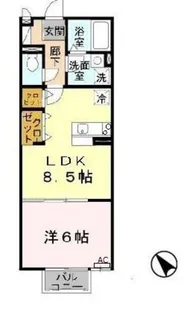 グランパルク・コーズ【1階】の間取り