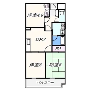 レイール泉南【3階】の間取り
