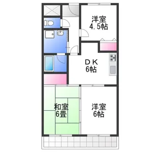 サンパレス21忠岡B棟【2階】の間取り