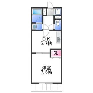 フジパレス貝塚半田Ⅱ番館【1階】の間取り