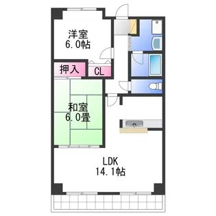 ロイヤルヴェール山下【7階】の間取り