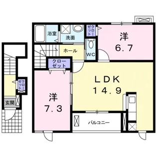 ノイハウスA【2階】の間取り