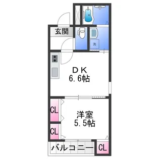 フジパレス高石駅北Ⅴ番館【3階】の間取り