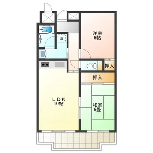 ライオンズマンション泉南樽井第2【3階】の間取り
