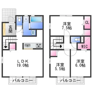 ヴィラ堂筋C【1階】の間取り