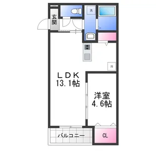 ジーメゾン泉佐野パレシード【3階】の間取り