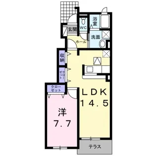 ジョリ−パ−トナ−【1階】の間取り