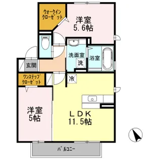 Cher友【2階】の間取り