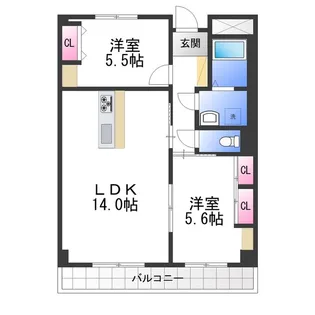 メゾン中塚【1階】の間取り