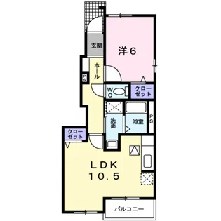 スパーブレジデンスA【1階】の間取り