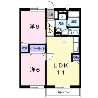 グリ−ンコ−ト1番館【1階】の間取り
