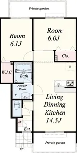 アベンシス【1階】の間取り