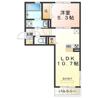 アソシエ高松東【3階】の間取り