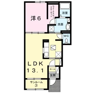 アクティブ・スクエアA【1階】の間取り