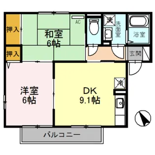 エステートたつみ【2階】の間取り