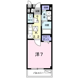 アンソレイエ【1階】の間取り